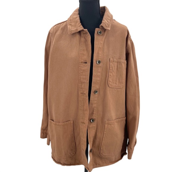 Old Navy Jackets & Blazers - Old Navy Workwear Shack Jacket Miners Gold Cotton Canvas Chore Coat Large 821523